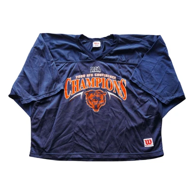 Camisa De Colección Chicago Bears 2XL Para Hombres NFL Fútbol 2006 NFC Campeones Wilson 2000 Foto 1 de 4