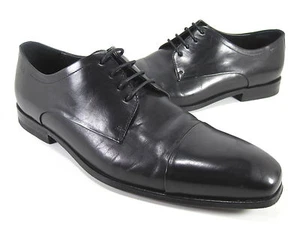BOSS BLACK BY HUGO BOSS MEN'S COLOSONS CAP-TOE OXFORD BLACK LEATHER US SIZE 11 M - Picture 1 of 5