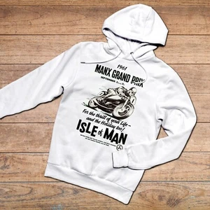 VINTAGE MODE HOODIE ISLE MAN ISOLA MAN TT LEGEND RACES 1961 MOTORRAD STRADATOP - Bild 1 von 2