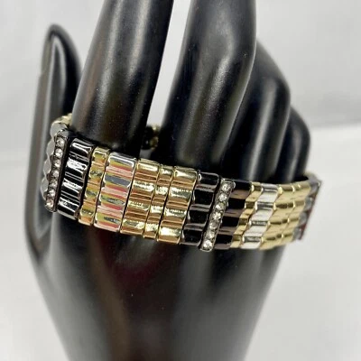 Pulsera Nine West Stretch Tono Oro/Plata/Hematita Mezcla Metal Sin Níquel Foto 1 de 4