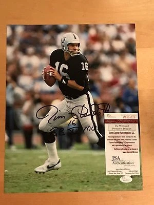 Oakland Raiders Jim Plunkett Signed 11X14 PHOTO  with JSA/COA  - Image 1 of 3