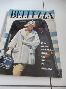 Vintage italienische Modemagazin Belleza Dez 1962 Haute Couture OVERSIZED NUR 1 - Bild 1 von 7