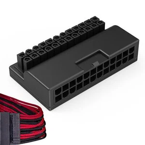 ATX 24Pin Female to Male Extension Adapter 90° Converter Power Supply Adapter - Picture 1 of 18