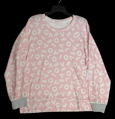 $68 PJ Salvage Women's Live Life Loungwear Pink Dream Pajama Top Size XL NWT - Image 1 of 4