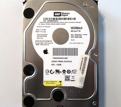WD WD3200AAJS-41VWA0 HARNHTJMAN (WCAR) Thailand 320gb Sata 3.5" HDD MAY2008 - Image 1 of 3