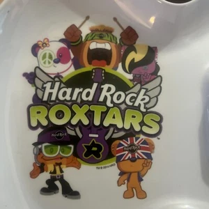 Hard Rock Cafe Roxtars 2014 Guitar Shaped Children's Plate Snack Tray Rockstar - Picture 1 of 12