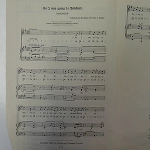 choral / vocal score AS I WAS GOING TO BANBURY cecil sharpe UNISON - Picture 1 of 1