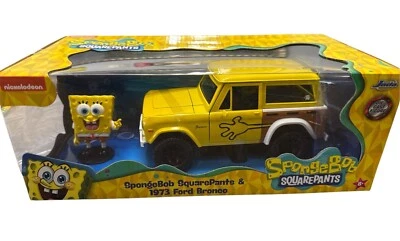 Jada 1/24 Scale SpongBob SquarePants & 1973 Ford Bronco NEW 2024 - Image 1 of 4