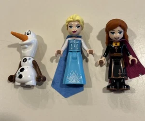 Lego Minifigure Friends Disney Princess - Frozen Anna & Elsa With Capes + Olaf - Picture 1 of 2
