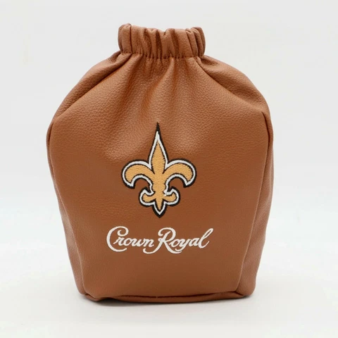 Special Edition Crown Royal New Orleans Saints Game Day Football Bag w/ Zipper Cover