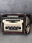 Phonedex Vtg Typewriter Telephone Address Index Rolodex Style Paper 1986 In Box
