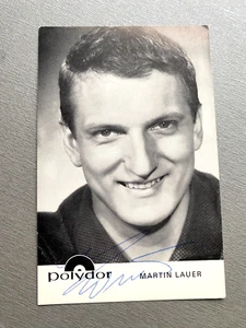 Tarjeta de autógrafo firmada Martin Lauer (†2019) campeón olímpico 1960 LA 4x100m 9x14 - Imagen 1 de 1