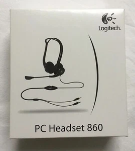 New Logitech 860 Black Binaural Headband Headset - P/N 981-000094 - Picture 1 of 1