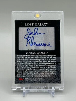 🤯 Topps Star Wars Galaxy Series 4 Lost Galaxy Yoda's World John Rheaume Auto 🤯 - Image 1 of 2