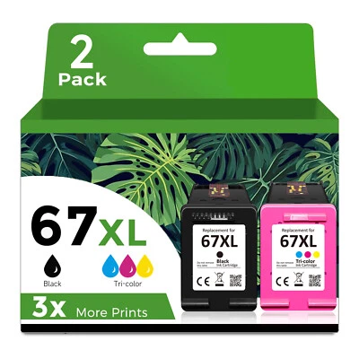 Impresora de cartucho de tinta 67XL para HP Deskjet 2755e 4155e 2700e 4110 Envy 6050e 6055 Foto 1 de 4