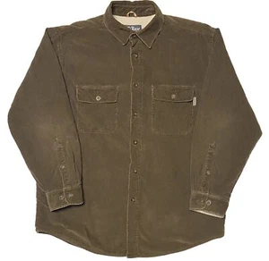 Vintage Woolrich Cord Scheunenjacke Mantel Herren Large braun Rinde Fleece gefüttert   - Bild 1 von 16