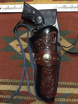 Cimarron Plinkerton Chiappa Pietta 1873 22 Cal 5.5" Cowboy Drop Leather Holster - Image 1 of 4