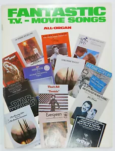 FANTASTIC TV MOVIE SONGS BOOK ALL ORGAN 1983 STAR WARS SUPERMAN THE ROSE MUSIC - Foto 1 di 6