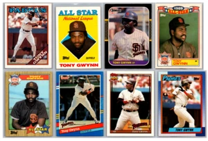 1987-1991 Tony Gwynn San Diego Padres MLB Baseball 8 Karten Lot - Bild 1 von 17