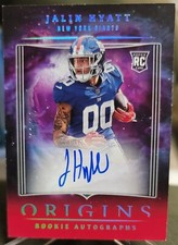 2023 PANINI ORIGINS JALIN HYATT ROOKIE ON-CARD AUTO RED # /99 GIANTS RC SSP