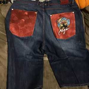 Jeans vintage Coogi CORTI ricamati 42x18 rossi usati VEDI FOTO - Foto 1 di 21