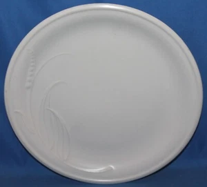 Plato de almuerzo vintage Pacific Pottery Dura-Rim Lilly of The Valley Off White 9" - Imagen 1 de 2