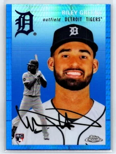 Topps 2023 cromo platino aniversario Riley Greene azul Prizm RC Tigers #332 - Imagen 1 de 2