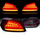 Vland For 2015-2021 Subaru Wrx Sti Clear Led Tail Lights Sequential Rear Lamps