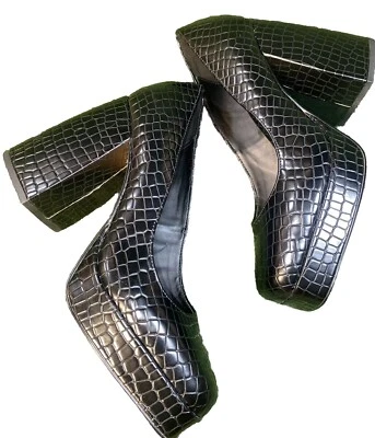 Katy Perry The Uplift Pump tacón bloque para mujer 8,5 negro, suela gruesa, plataforma Foto 1 de 4