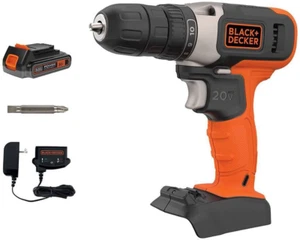 BLACK+DECKER 20V MAX Cordless Drill Kit with Battery, Charger, and Double Ended - Picture 1 of 12
