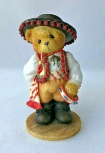 Figura Enesco Cherished Teddies 1996 Fernando 202355 4" fiesta diaria - Imagen 1 de 3
