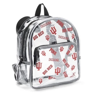 PINK Victoria’s Secret Collegiate Clear Micro Backpack Indiana Big Red - Picture 1 of 2