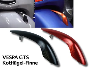 Vespa GTS 125 300 Finne Kotflügel - Matt/schwarz oder rot - Alu oder ABS Piaggio - Bild 1 von 17
