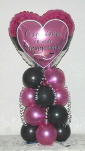 VERLOBUNG - FOLIENBALLON-DISPLAY-KIT - TISCHDEKORATION - kein Helium erforderlich - Bild 1 von 3