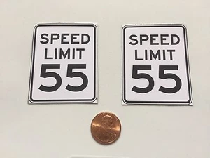 1/10 scale 55 MPH Speed Limit Signs For Your RC Garage Diorama - Picture 1 of 3