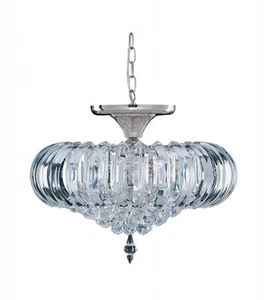 Ceiling Light Silver Sigma 5 54cm Chrome Searchlight 50004CC - Picture 1 of 1