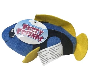 Fisch blau gelb schwarz Plüschtier Stofftier Plüschtier 7 Zoll - Bild 1 von 7