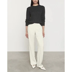 ENZA COSTA Crepe Everywhere Pant Womens XS 0 Cream Straight Leg Relaxed NEW - Picture 1 of 15