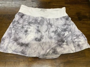 Spanx Get Moving Athletic Tennis Running 14" Skort Skirt XL Gray Tie-Dye - Picture 1 of 5