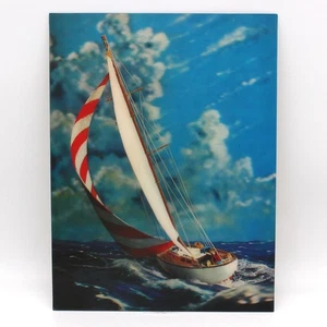 Póster lenticular 3D velero en el océano impresión de 12 x 16 pulgadas - Imagen 1 de 1