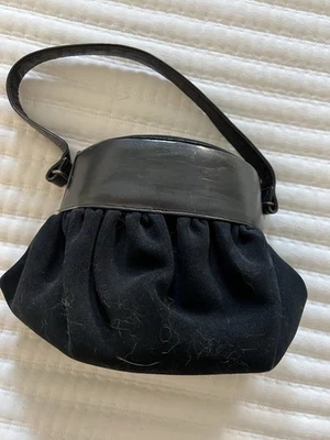 Bolso de mano de cuero negro de mediados de siglo MCM Film Star Creations of Hollywood de colección Foto 1 de 4