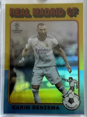 2022 Topps Лига чемпионов УЕФА футбол Карим Бензема 1975 переливающаяся карточка /25 #75-01 - Изображение 1 из 2