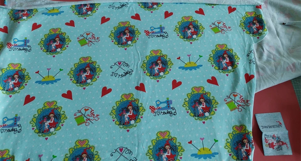 Milli Zwergenschön Jerseyrest 120x40-55cm und Label, von Farbenmix - Bild 1 von 2