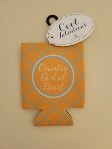 COOL Intentions Koozie Can Bottle Beverage Drink Travel Cover Country Girl Heart - Picture 1 of 1