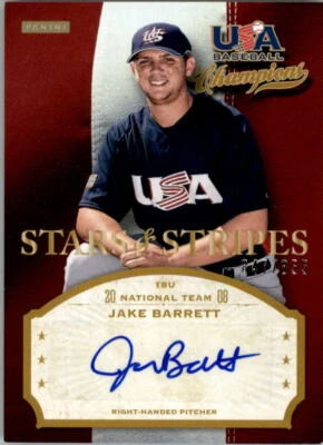 2013 USA Baseball Champions Stars and Stripes Signatures Jake Barrett Auto/855 - Image 1 of 2