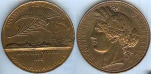 Médaille de table - 1880 Centenaire administration des monnaies d=50mm bronze - Picture 1 of 1