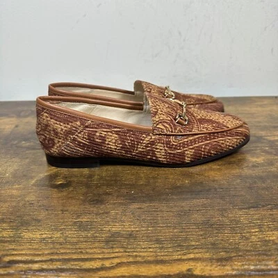 Sam Edelman Loraine Frontier 棕色动物专利乐福鞋女式 6M 码 — 第 1/4 张图片