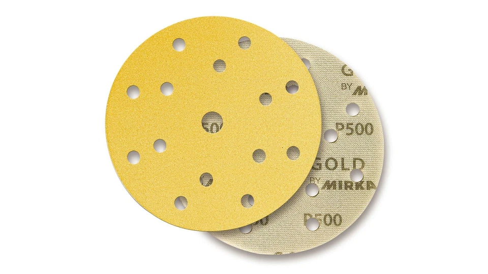 Mirka Gold Soft Schleifscheiben Ø150mm Grip/Kletthaftung 15-Loch 20Stk P320-P800 - Bild 1 von 1
