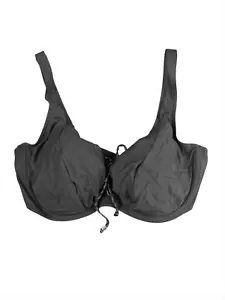 Maison Lejaby Women's Drape Noir Swim Bikini Top, US 36C - Picture 1 of 1