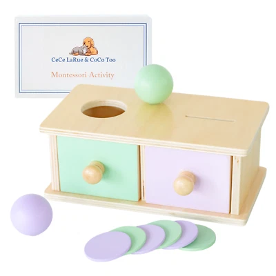 2 in 1 Montessori Wooden Shape Sorter Toy, Fine Motor & Object Permanence 1-3Yrs - Image 1 of 4